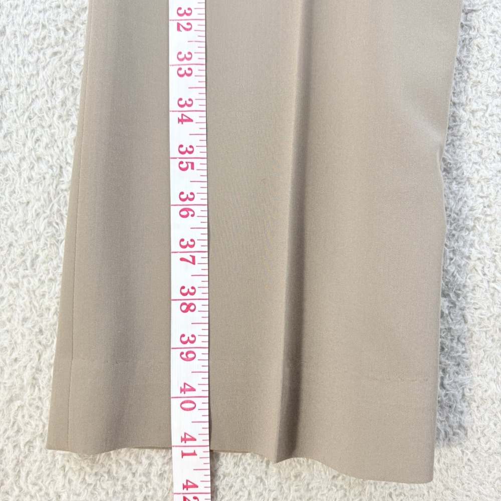 Mieka Straight Leg Dress Pants Taupe Womens EU 42 US 10 12 Made in France - Picture 10 of 15